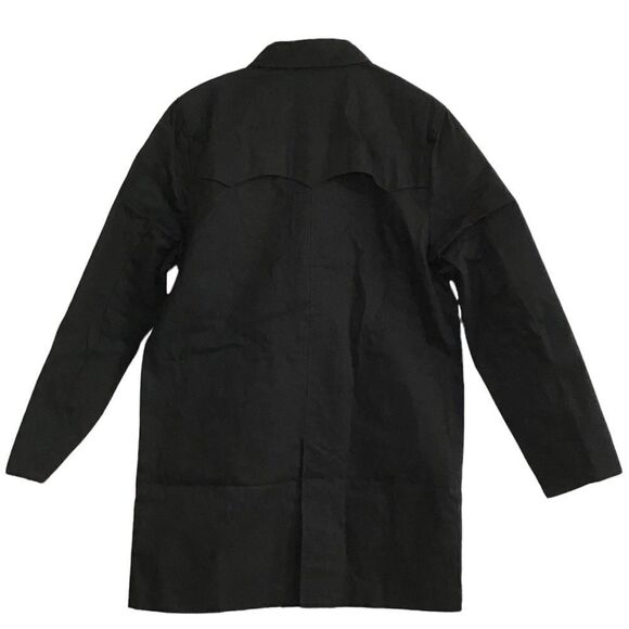 Fred Perry Black Twill Zip-Through Mac Coat New With Tag Size Medium - Picture 5 of 16